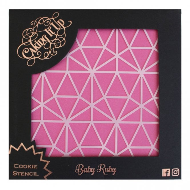 Caking It Up Cookie Stencil - Baby Ruby