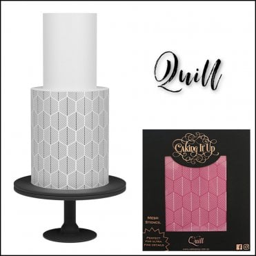 QUILL Mesh Cake Stencil by Karen Reeves