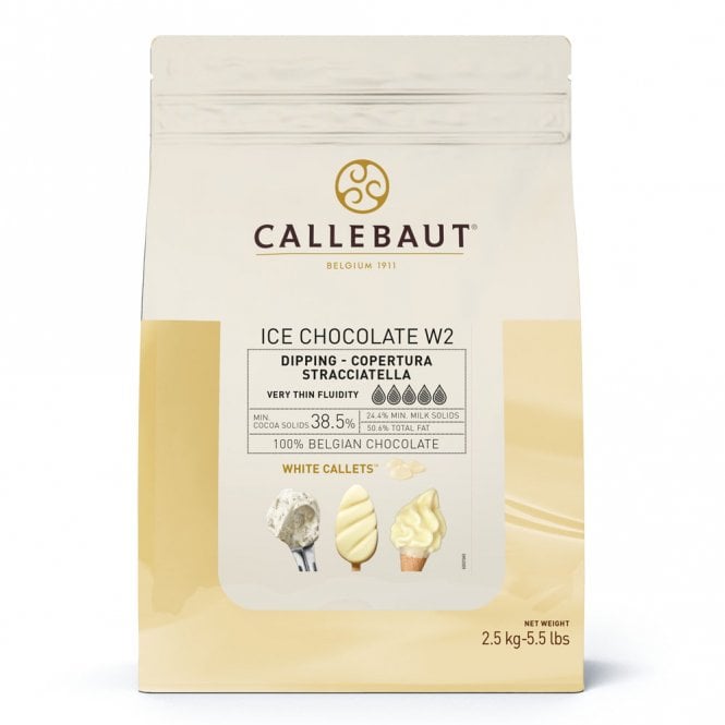 Callebaut Ice Chocolates Dipping White Coverture Callets - 2.5 kg
