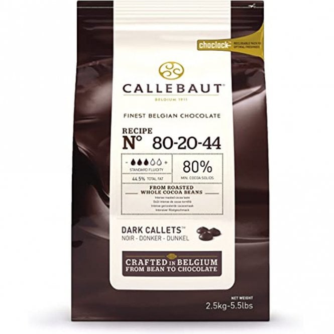 Callebaut POWER80 Dark Couveture Chocolate Callets 80% - 2.5kg