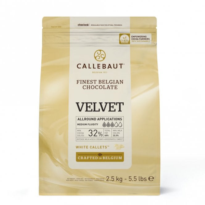 Callebaut Velvet White Chocolate Callets 32% - 2.5kg