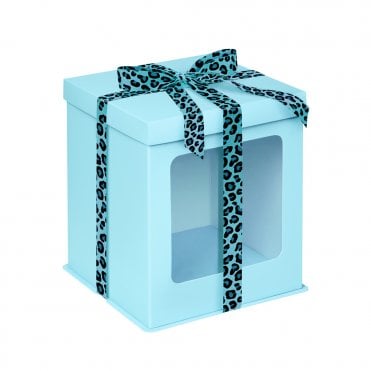 Candy Blue Tall Stylish Cake Box with Window