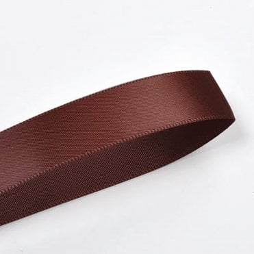 Cappuccino Double-Faced Satin Ribbon - 25mm