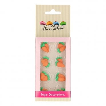 Carrot Sugar Decorations - Box Of 16 Best Before: 4/9/2025