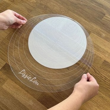 Centre Point Template Cake Board Guide For Dowels - Round
