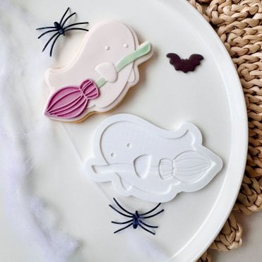 Charmed Ghost on a Broom + Cookie Cutter