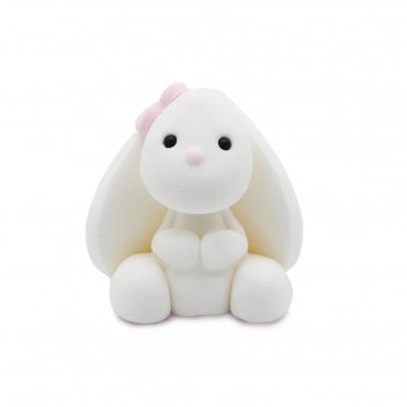Charming White Bunny - Sugar Cake Topper (7cm)