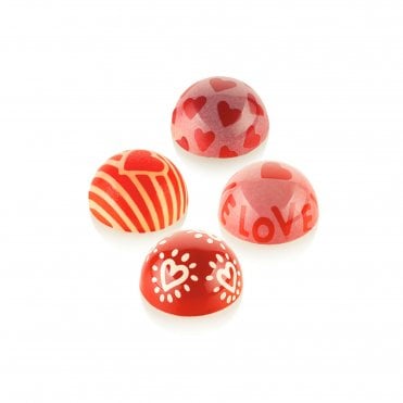 Choco Stamp C - 4-Piece Silicone Stamp Set with Handles, ø31 x h 17 mm