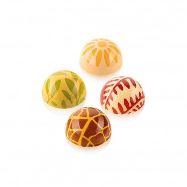 Choco Stamp D - 4-Piece Silicone Stamp Set with Handles, ø31 x h 17 mm