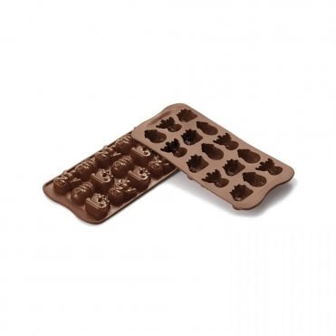 Choco Winter - Silicone Mould 33X27 H 15 MM Brown