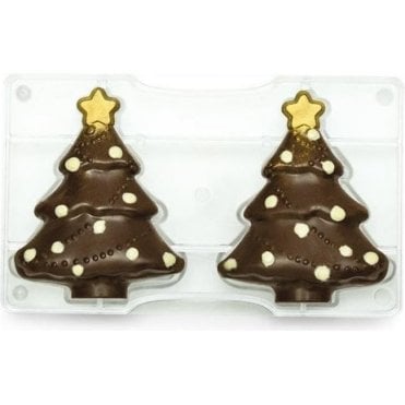 Christmas Tree Polycarbonate Chocolate Mould 121 X 150 X 25mm