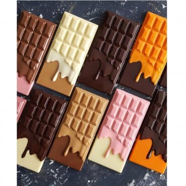 Classic Chocolate Bar Melts Polycarbonate Mould - 275 x 135 x 24mm - 5 Cavity