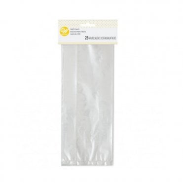 Clear Party Bags With Ties - Pack Of 25