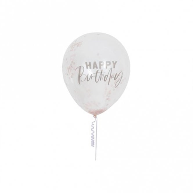Club Green Dalmatian Happy Birthday Confetti Balloons - pack of 5