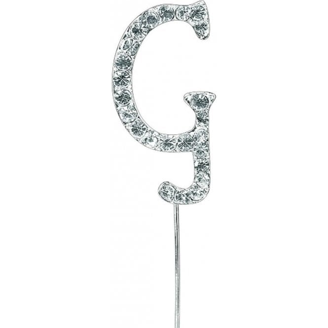 Club Green Letter G - Diamante Pick Cake Topper