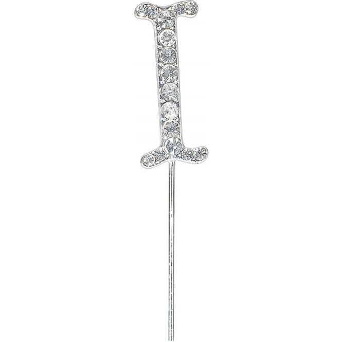 Club Green Letter I - Diamante Pick Cake Topper