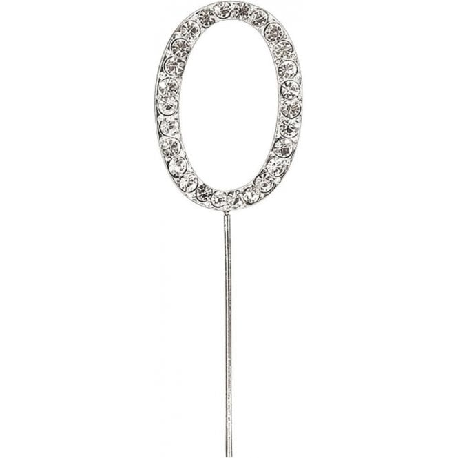 Club Green Letter O - Diamante Pick Cake Topper