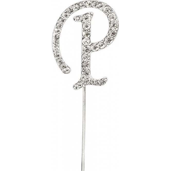 Club Green Letter P - Diamante Pick Cake Topper