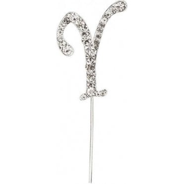Letter Y - Diamante Pick Cake Topper