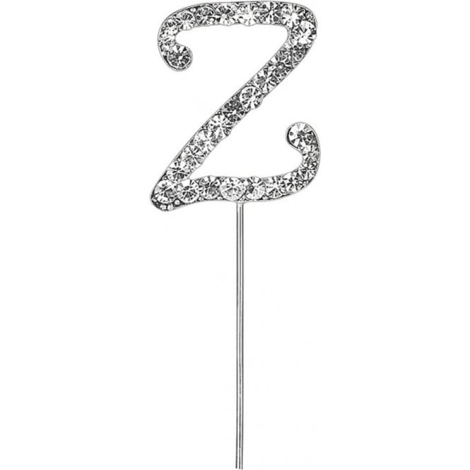Club Green Letter Z - Diamante Pick Cake Topper