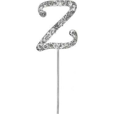 Letter Z - Diamante Pick Cake Topper