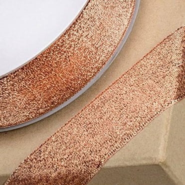Lurex Ribbon Metallic - Rose Gold - 25mm x 25M