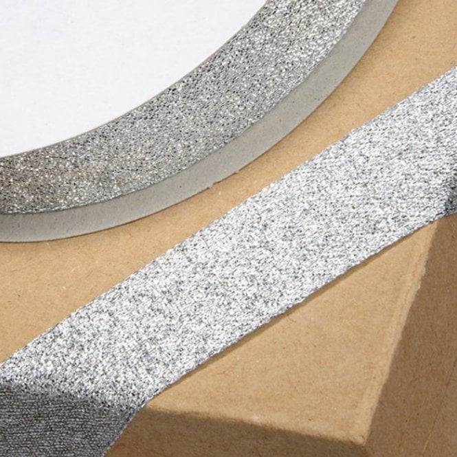 Club Green Lurex Ribbon Metallic Silver - 25mm x 25M