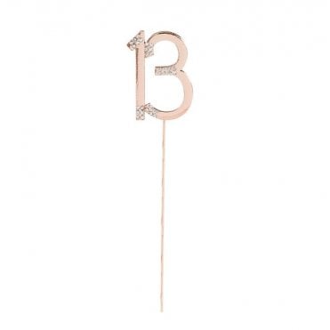 Number 13 Rose Gold And Diamante Cake Topper