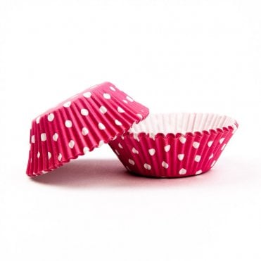 Pink / White Spot Cup Cake Cases Pack Of 100