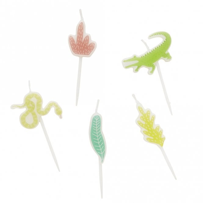 Club Green Snappy Birthday Jungle Candles