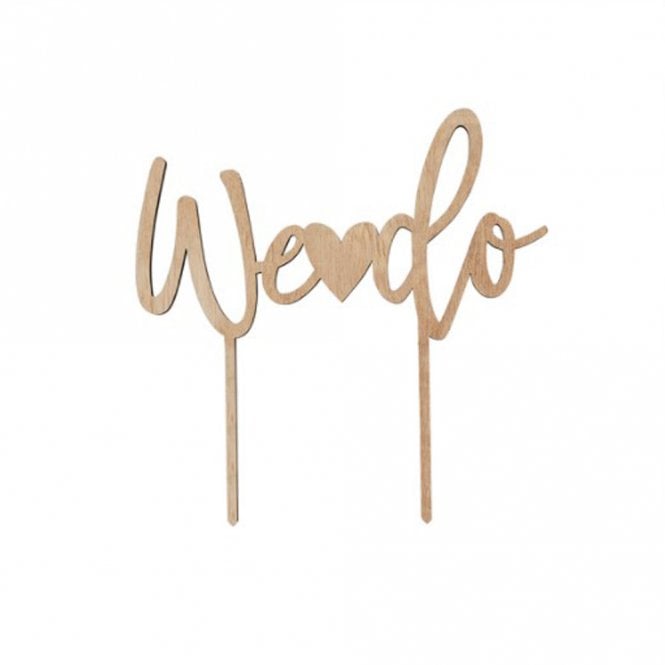 Club Green Wooden Cake Topper - WE DO
