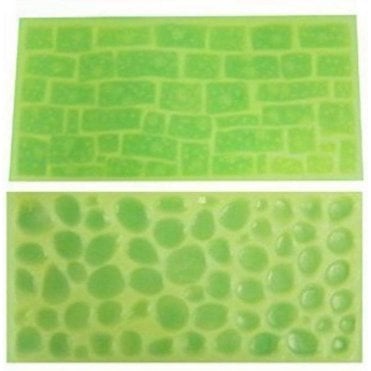 Cobblestone & Stone Wall Impression Mats - Set of 2
