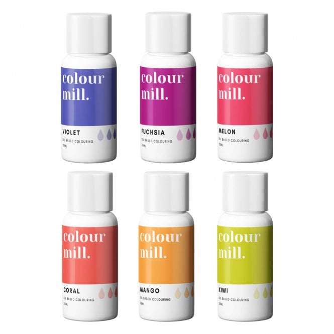 Colour Mill The Tropical Collection - Oil Based Food Colouring - Full Set of 6