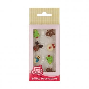 Colourful Christmas Choco Decorations x 8