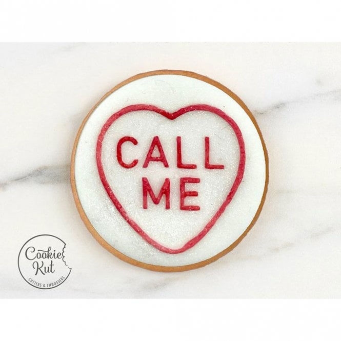 Cookie Kut CALL ME - Valentine's Day Reverse Embosser Stamp