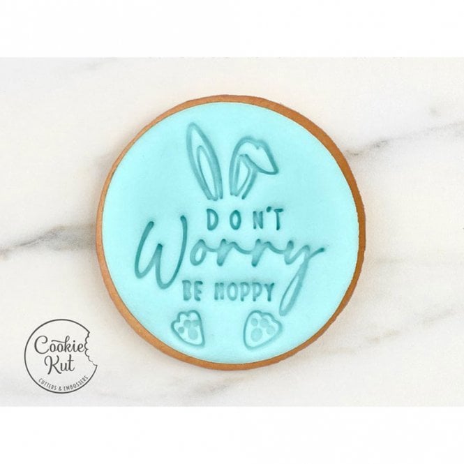 Cookie Kut Dont Worry Be Hoppy - Easter Embosser Stamp