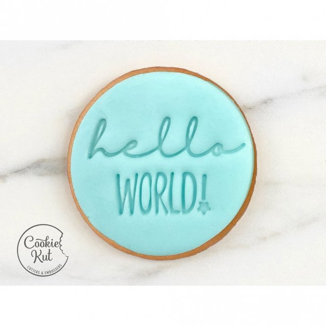 Cookie Kut Hello World - Embosser Stamp