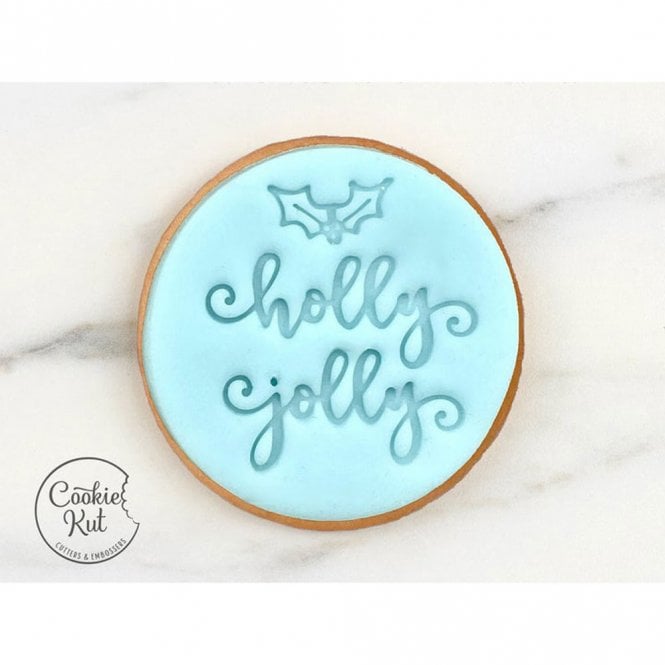 Cookie Kut Holly Jolly - Christmas Embosser Stamp