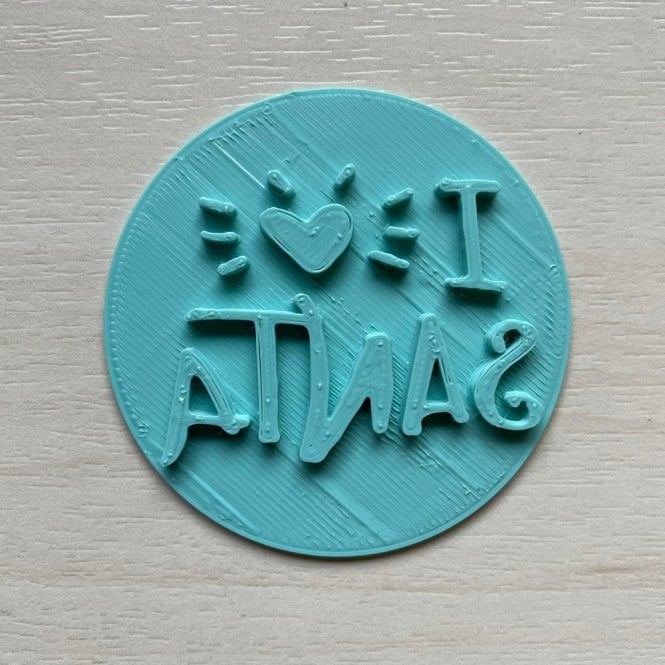 Cookie Kut I Love Santa- Christmas Fondant Embossing Stamp