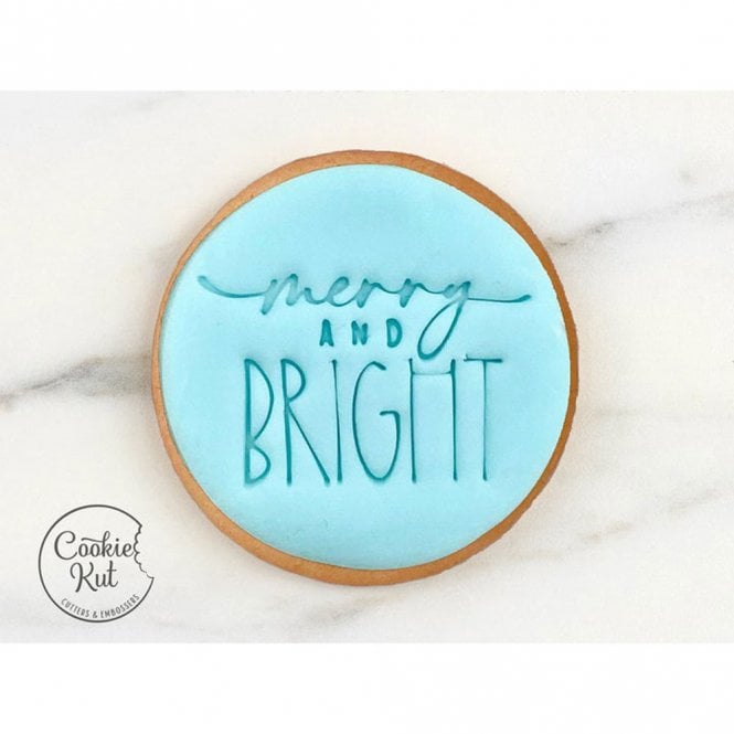 Cookie Kut Merry and Bright - Christmas Embosser Stamp