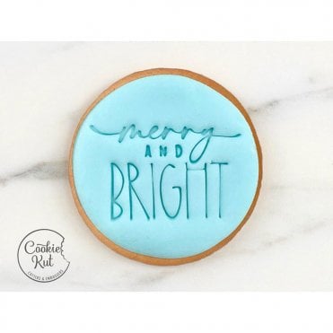 Merry and Bright - Christmas Embosser Stamp