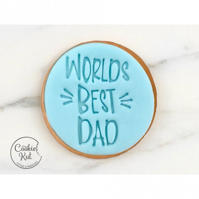 Cookie Kut Worlds Best Dad - Fathers Day Embosser Stamp