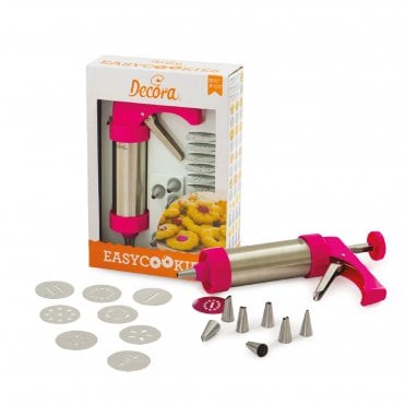 Cookie Press with pattern discs and nozzles