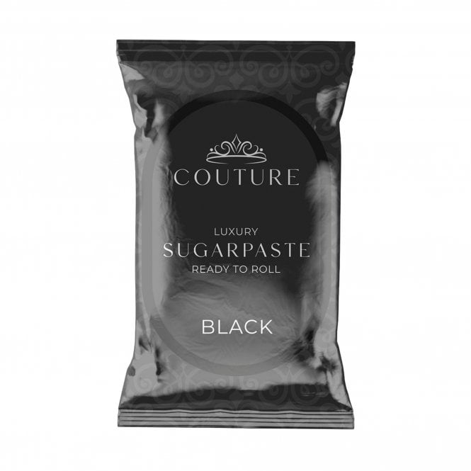 Couture Black Sugarpaste - High-Quality Edible Fondant for Cake Decorating