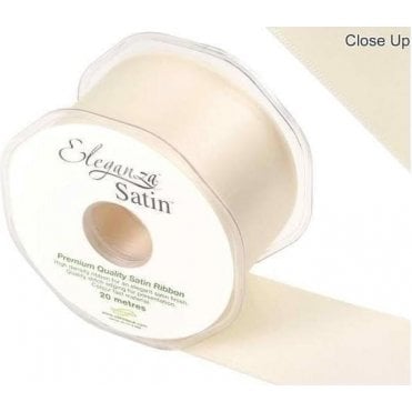 Cream - Double Faced Satin Ribbon