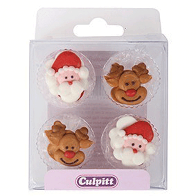 Culpitt 12 Santa & Rudolph Sugar Pipings