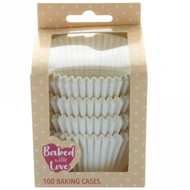 Culpitt Baked with Love - 100 White baking cases