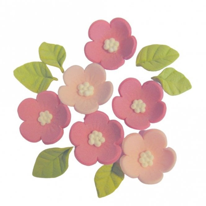 Culpitt Baked With Love Handmade Flowers & Leaves Sugar Decorations - Pack Of 12