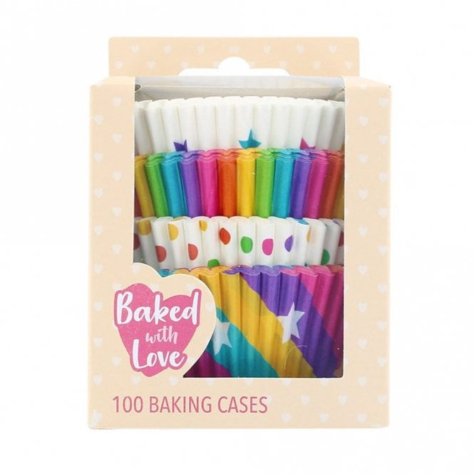Culpitt Baked With Love Rainbow Baking Cupcake Cases - Pack Of 100