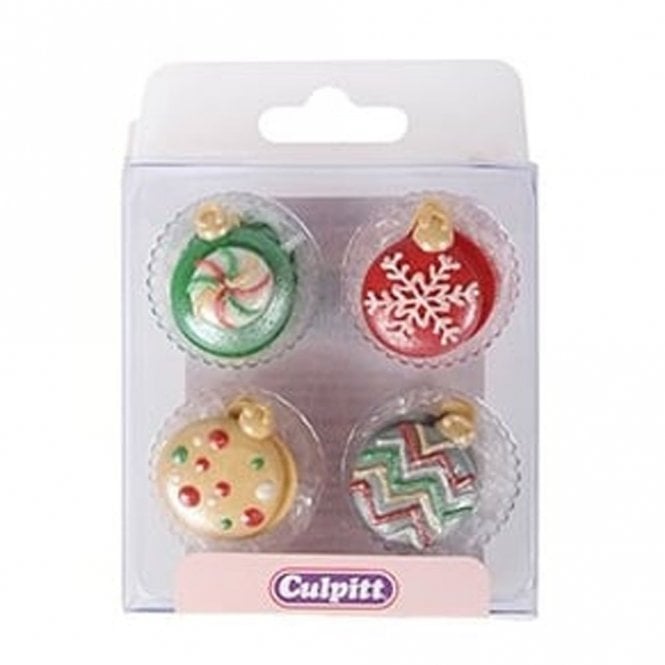 Culpitt Christmas Baubles Sugar Decorations - Pack Of 12